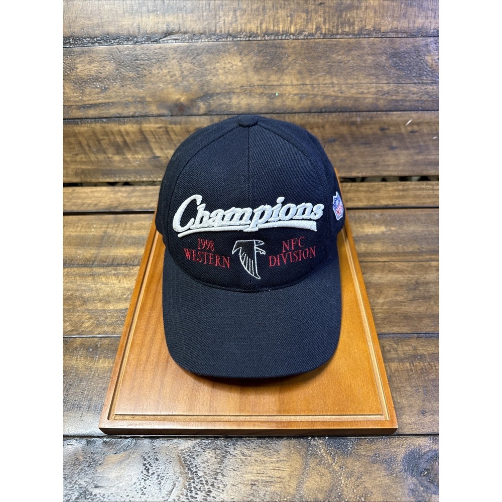 Vintage 1998 Atlanta Falcons NFC Division Champions Hat Logo Athletics Snap Back - Picture 2 of 9